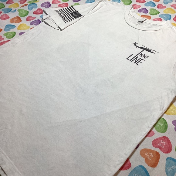 Nine Line Men’s White Tshirt Back print “GIVE ME LIBERTY OR GIVE ME DEATH” - Picture 5 of 6